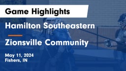 Hamilton Southeastern  vs Zionsville Community  Game Highlights - May 11, 2024