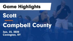 Scott  vs Campbell County  Game Highlights - Jan. 23, 2020