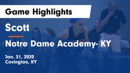 Scott  vs Notre Dame Academy- KY Game Highlights - Jan. 31, 2020