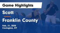 Scott  vs Franklin County  Game Highlights - Feb. 21, 2020
