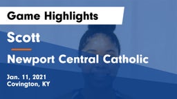 Scott  vs Newport Central Catholic  Game Highlights - Jan. 11, 2021