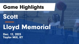 Scott  vs Lloyd Memorial  Game Highlights - Dec. 12, 2023