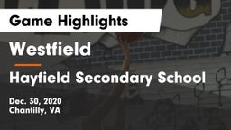 Westfield  vs Hayfield Secondary School Game Highlights - Dec. 30, 2020