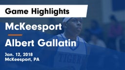 McKeesport  vs Albert Gallatin Game Highlights - Jan. 12, 2018