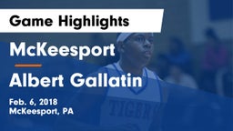 McKeesport  vs Albert Gallatin Game Highlights - Feb. 6, 2018