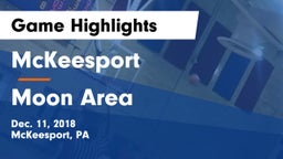 McKeesport  vs Moon Area Game Highlights - Dec. 11, 2018