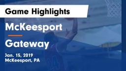 McKeesport  vs Gateway Game Highlights - Jan. 15, 2019
