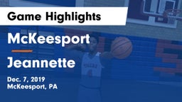 McKeesport  vs Jeannette  Game Highlights - Dec. 7, 2019