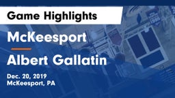 McKeesport  vs Albert Gallatin Game Highlights - Dec. 20, 2019