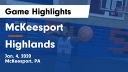 McKeesport  vs Highlands  Game Highlights - Jan. 4, 2020