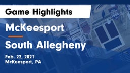 McKeesport  vs South Allegheny  Game Highlights - Feb. 22, 2021