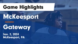 McKeesport  vs Gateway  Game Highlights - Jan. 2, 2024