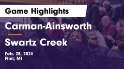  Carman-Ainsworth   vs Swartz Creek  Game Highlights - Feb. 28, 2024