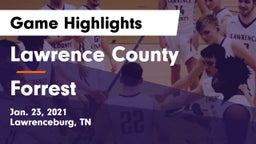 Lawrence County  vs Forrest  Game Highlights - Jan. 23, 2021