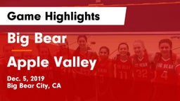 Big Bear  vs Apple Valley Game Highlights - Dec. 5, 2019