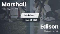 Matchup: Marshall  vs. Edison  2016