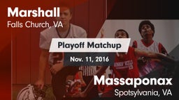 Matchup: Marshall  vs. Massaponax  2016