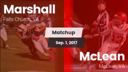 Matchup: Marshall  vs. McLean  2017
