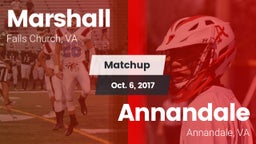 Matchup: Marshall  vs. Annandale  2017