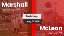 Matchup: Marshall  vs. McLean  2018