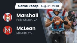 Recap: Marshall  vs. McLean  2018
