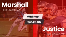 Matchup: Marshall  vs. Justice  2018