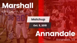Matchup: Marshall  vs. Annandale  2018