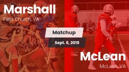 Matchup: Marshall  vs. McLean  2019