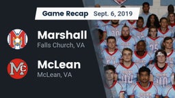 Recap: Marshall  vs. McLean  2019