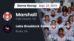 Recap: Marshall  vs. Lake Braddock Secondary School 2019