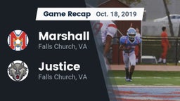 Recap: Marshall  vs. Justice  2019