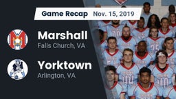 Recap: Marshall  vs. Yorktown  2019