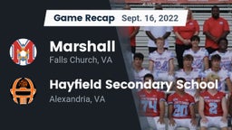 Recap: Marshall  vs. Hayfield Secondary School 2022
