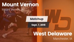 Matchup: Mount Vernon High vs. West Delaware  2018