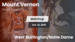 Matchup: Mount Vernon High vs. West Burlington/Notre Dame  2018