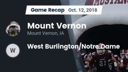 Recap: Mount Vernon  vs. West Burlington/Notre Dame  2018
