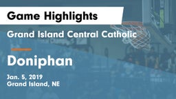 Grand Island Central Catholic vs Doniphan   Game Highlights - Jan. 5, 2019