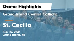 Grand Island Central Catholic vs St. Cecilia  Game Highlights - Feb. 20, 2020