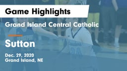 Grand Island Central Catholic vs Sutton  Game Highlights - Dec. 29, 2020