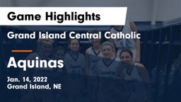 Grand Island Central Catholic vs Aquinas  Game Highlights - Jan. 14, 2022