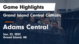 Grand Island Central Catholic vs Adams Central  Game Highlights - Jan. 22, 2022