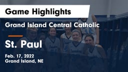 Grand Island Central Catholic vs St. Paul  Game Highlights - Feb. 17, 2022
