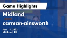 Midland  vs carman-ainsworth Game Highlights - Jan. 11, 2022