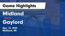 Midland  vs Gaylord  Game Highlights - Dec. 13, 2022