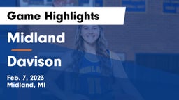 Midland  vs Davison  Game Highlights - Feb. 7, 2023