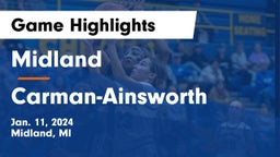 Midland  vs  Carman-Ainsworth   Game Highlights - Jan. 11, 2024