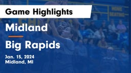 Midland  vs Big Rapids  Game Highlights - Jan. 15, 2024