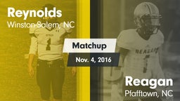 Matchup: Reynolds  vs. Reagan  2016