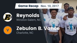 Recap: Reynolds  vs. Zebulon B. Vance  2017