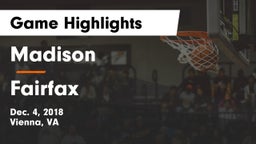 Madison  vs Fairfax  Game Highlights - Dec. 4, 2018
